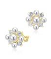 Gorgeous Pearl Bouquet with CZ Stud Earring STS-3241